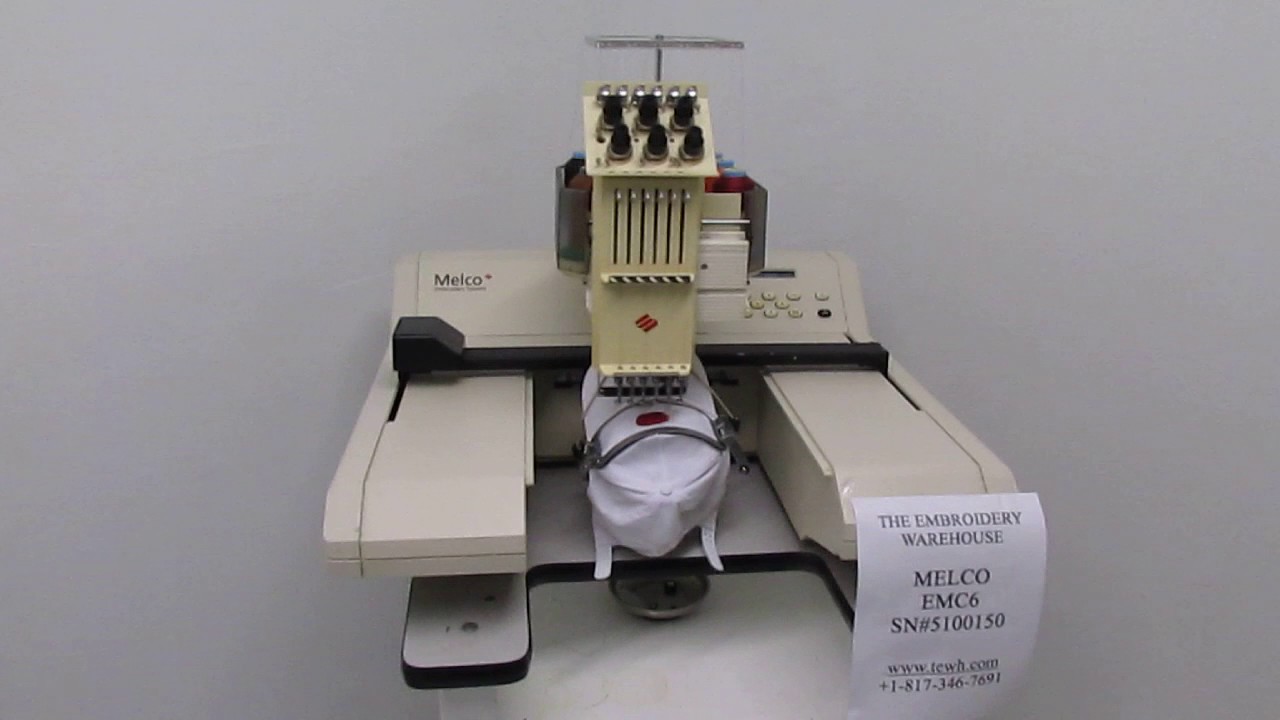 Melco EM6C SN5100150 Used Comercial Embroidery Machine YouTube
