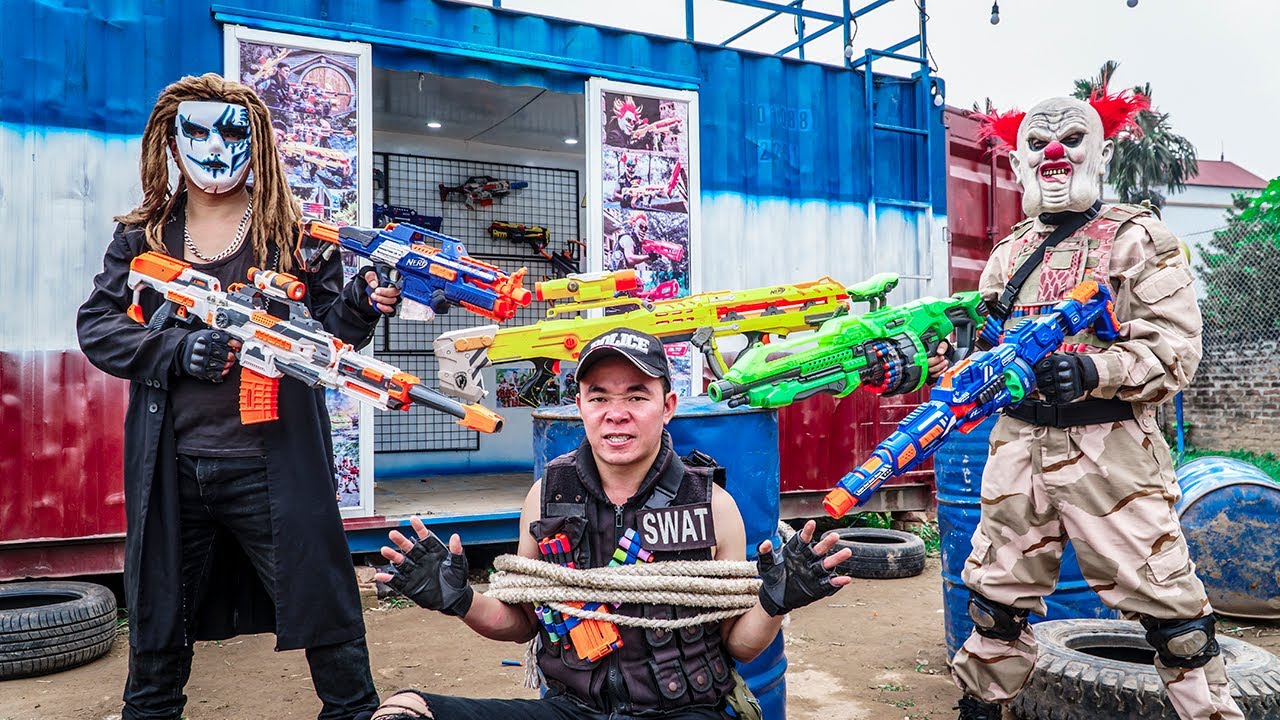 LTT Nerf Mod : TOP 1 Hour SEAL MARINES Nerf Guns Fight Dangerous Crime Group 2