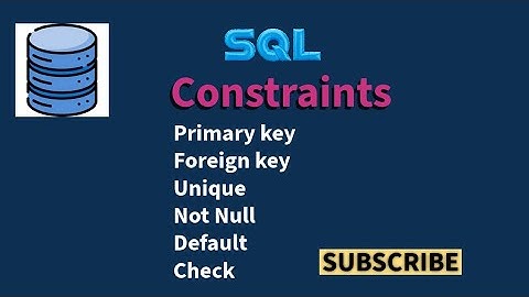 SQL Constraints with Example