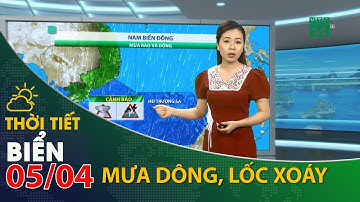Thời tiết biển ngày 05/04/2021: Trời nhiều mây, có thể xảy ra mưa rào và dông| VTC14