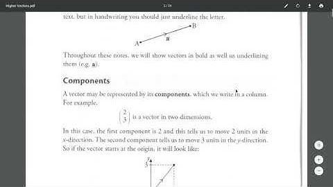 Higher Maths Vectors Lesson 1A Ex 5A N5 revision