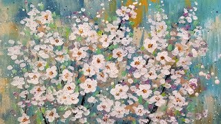 acrylic flowers painting easy cotton paint flower paintings tutorial acrylics blossoms swab tutorials