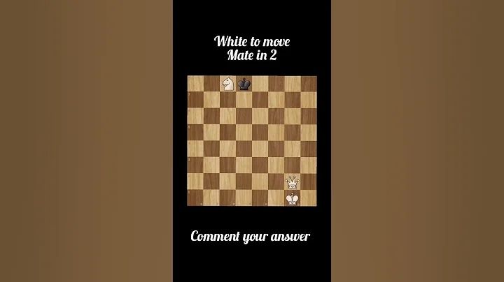 Can You Solve This Chess Puzzle? White to Move, Mate in 2! #chess #matein2