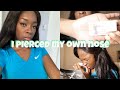 How to pierce your own nose | Pierced my nose with a gun