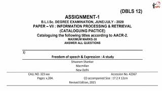 Library Practicals Assignments