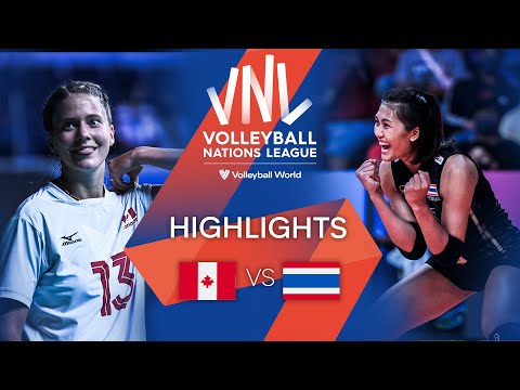 Canada vs. Thailand - FIVB Volleyball Nations League - Women - Match Highlights, 14/06/2022