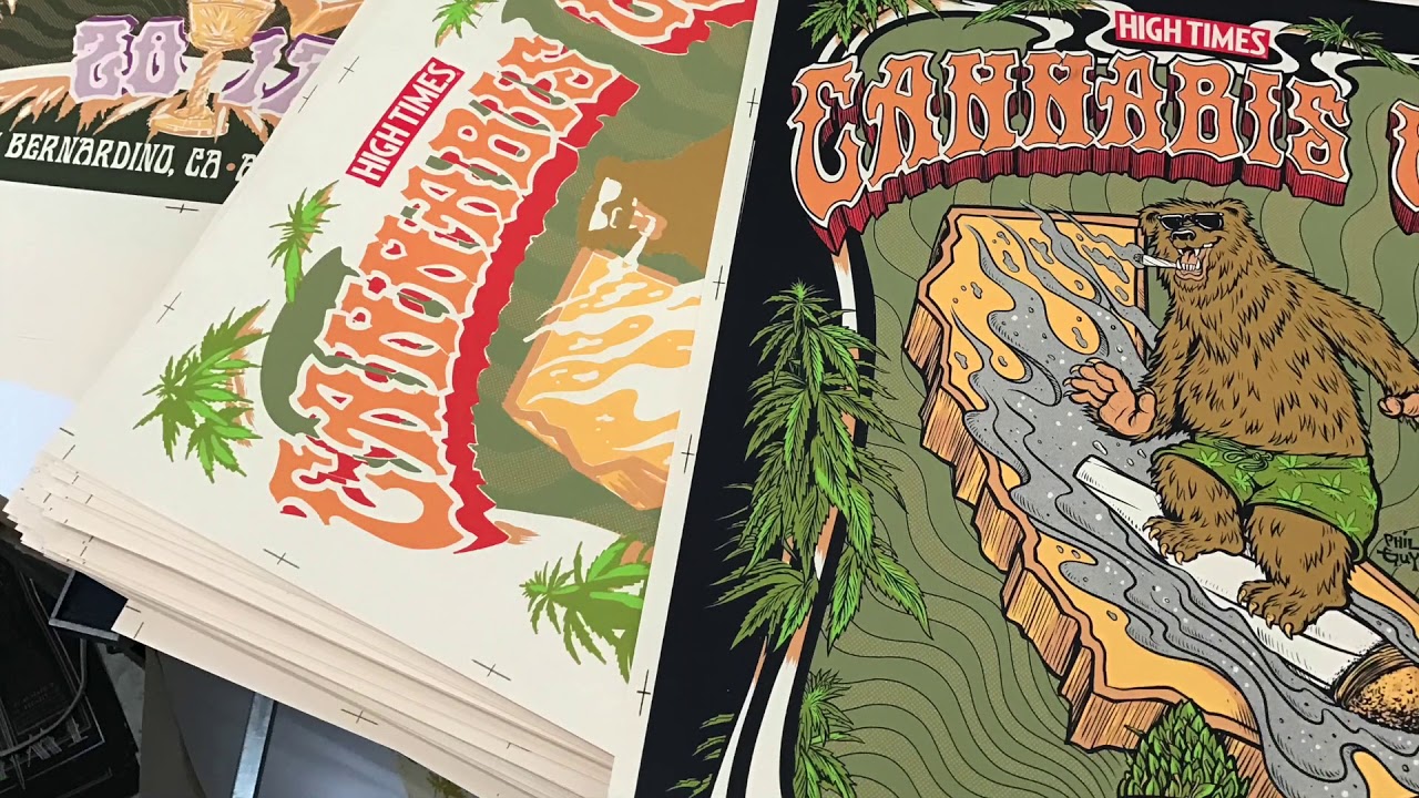 CANNABIS CUP Surfing Bear Poster Video