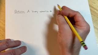 Definition of an Associative Binary Operation