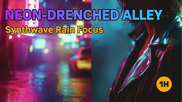 Step into a Neon-Drenched Cyberpunk Alley | 1hr Synthwave Rain Focus Mix