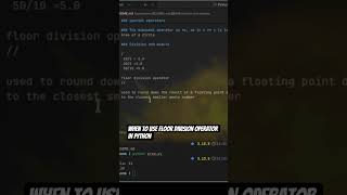 When to use floor Division operator in python #coding #programming #coding #new #python
