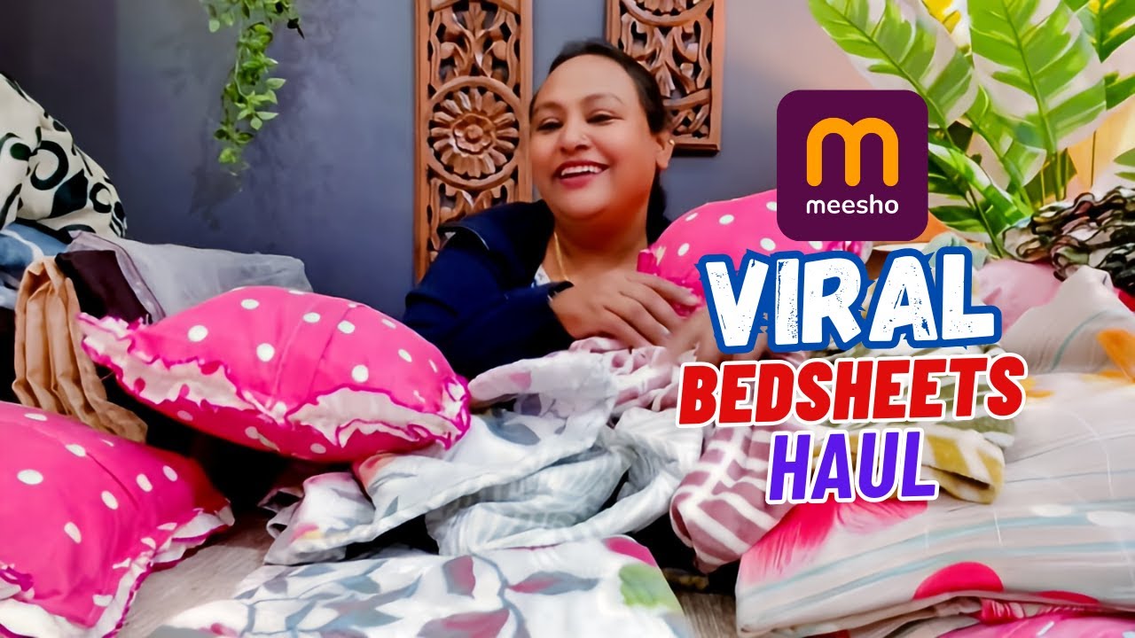 ऐसे बेडशीट्स देख कर मज़ा आ गया Meesho Bedsheets Haul 2026 | Cotton, Velvet & Winter Bedsheets Review