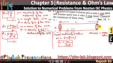 Q.15 Chapter 5 : Resistance & Ohm