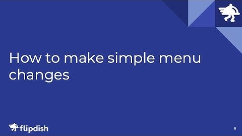 How to make simple menu changes - Flipdish