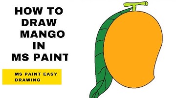 How to Draw Mango in MS Paint
