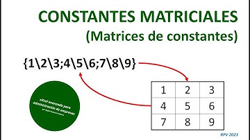 Constantes matriciales en Excel