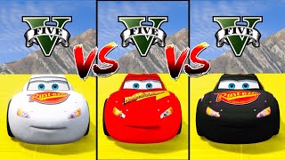 Rusteze Lightning Mcqueen Vs Black Mcqueen Vs White Mcqueen In Gta 5 Who Is Winner?