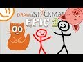 ПОГОНЯ ЗА СВИНКОЙ в игре СТИКМЕН Draw a Stickman EPIC 2 говорящий КОТ ДЖЕМ играет детский летсплей