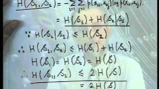 ⁣Mod-01 Lec-05 Properties of Joint and Conditional Information Measures and a Markov Source