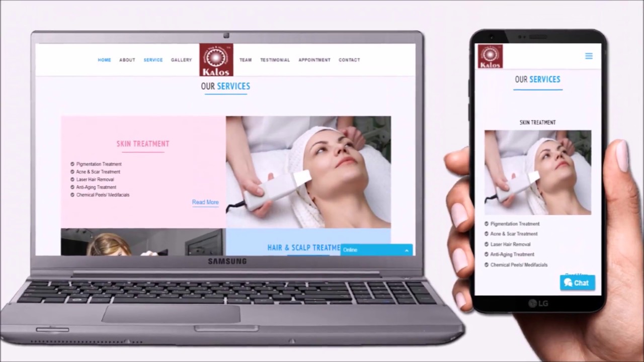 Kalos Wellness Responsive Website - Kubic Technology