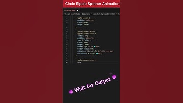 Circle Ripple Spinner loader Animation| HTML CSS