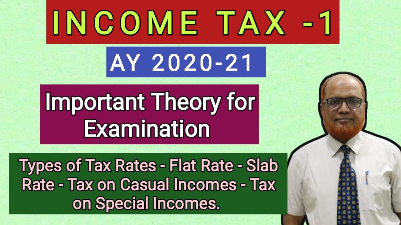 Tax 1 I Introduction I Types of Tax Rates I Flat Rates I Slab