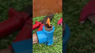 Learn how to reuse PVC fittings. #SmallTownBuild #SmartSolution #HandyTrick