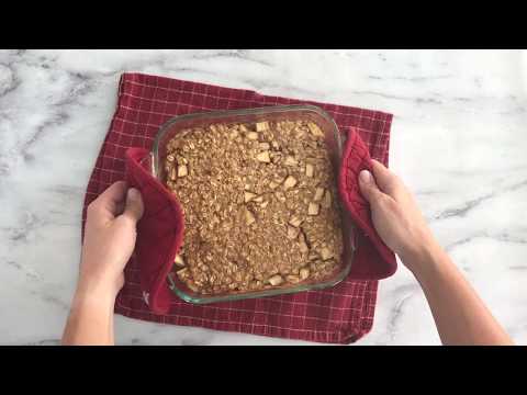 Baked Apple Oatmeal Bars Recipe Video