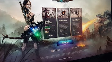 3D Lineage II Landing page design