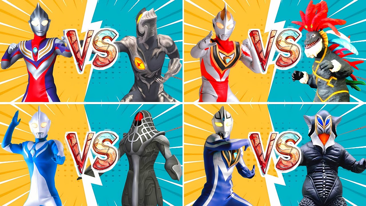 ウルトラマン TIGA VS KYRIELOID, ULTRAMAN COSMOS VS WAROGA, GAIA VS GERONIMON, AGUL VS MEFILAS #ウルトラマン