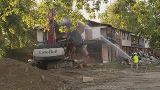 Crews finish demolition of Towne and Terrace apartments on Indy's far east side