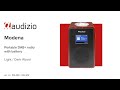 Audizio modena portable dab radio with battery light  dark wood