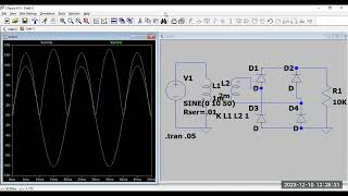 LTspice FULL WAVE RECTIFIER