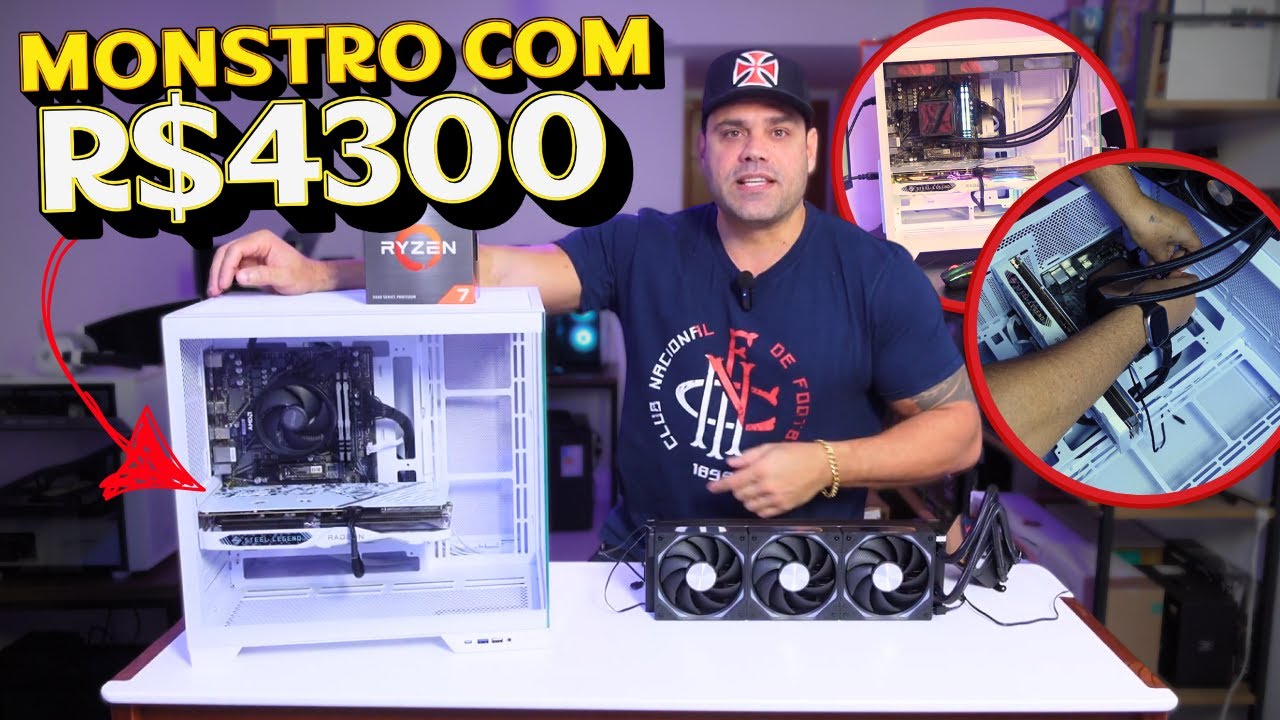PC GAMER com R$4500 pra ESQUECER UPGRADE - Ryzen 7 5700X + RX 7600