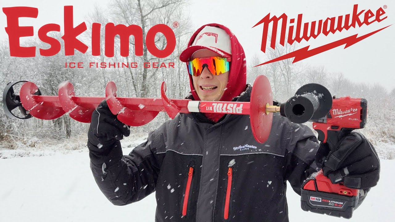 Eskimo Pistol Bit + Milwaukee Fuel M18 Drill - My Favorite Ice