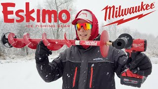 Eskimo Pistol Bit + Milwaukee Fuel M18 Drill - My Favorite Ice Fishing Auger  Setup! 