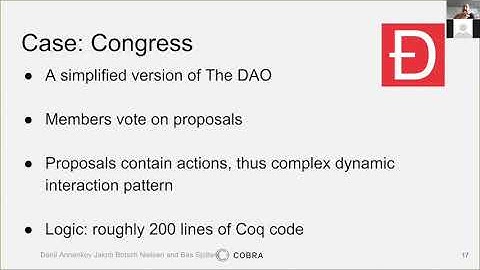 ConCert: A Smart Contract Certification Framework in Coq.