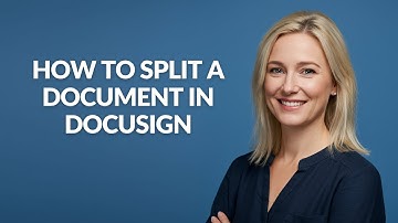 How to Split a Document In Docusign - Julia