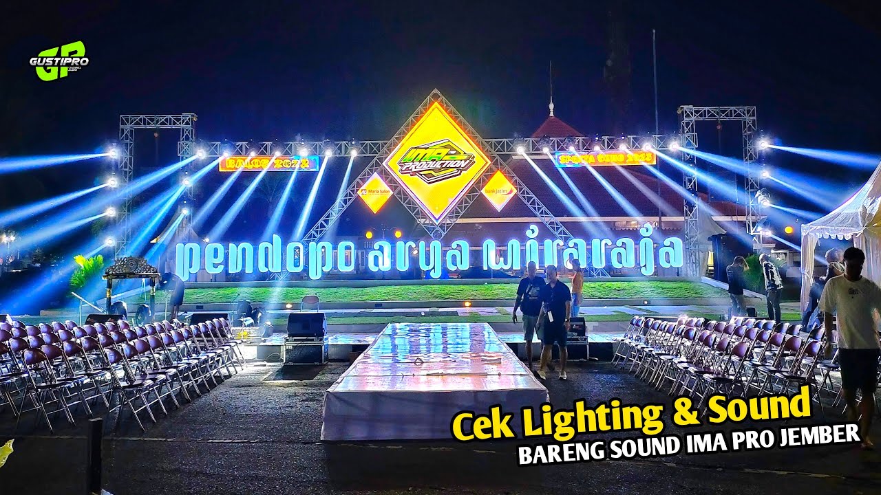 IMA Pro Cek Lighting & Sound di pendopo Lumajang prepare Balos