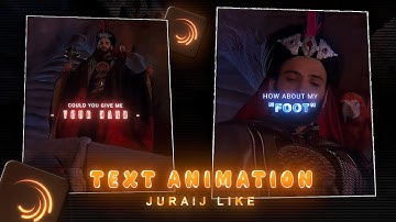 Text Effect like @juraijeditzz  | in mobile | Alight Motion | XML- Preset ✅