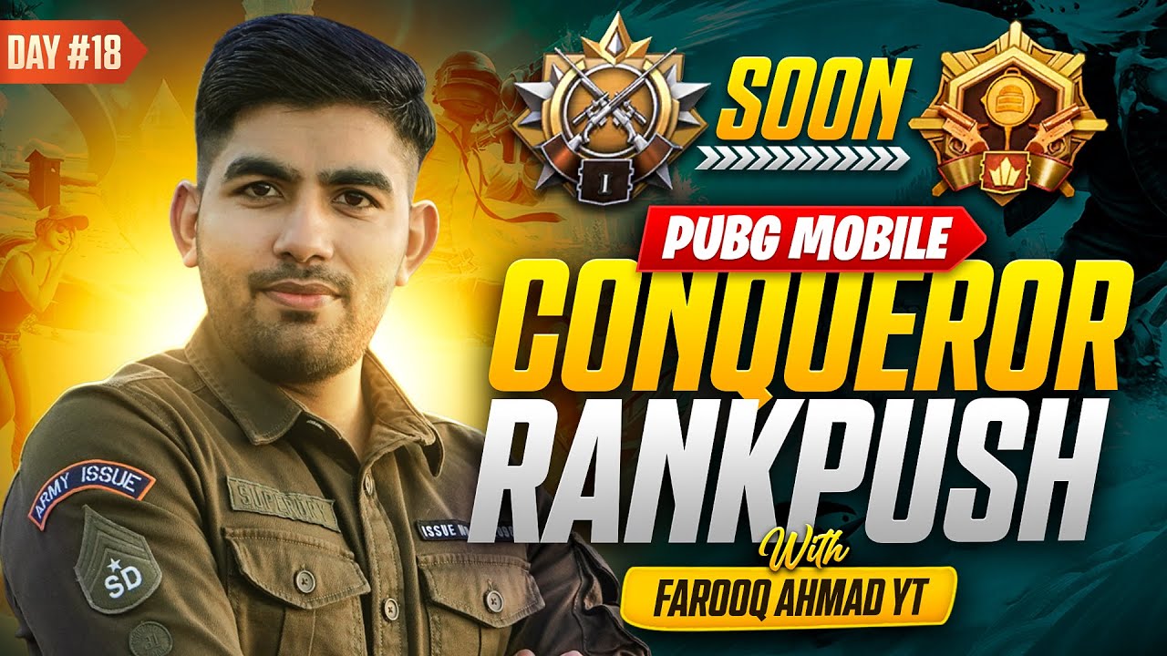 Really Really Close to Conqueror Rank Push | Day 18 |🔥 PUBG MOBILE Live ...