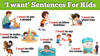 I Want Sentences For Kids Learn English With Simple Sentences
