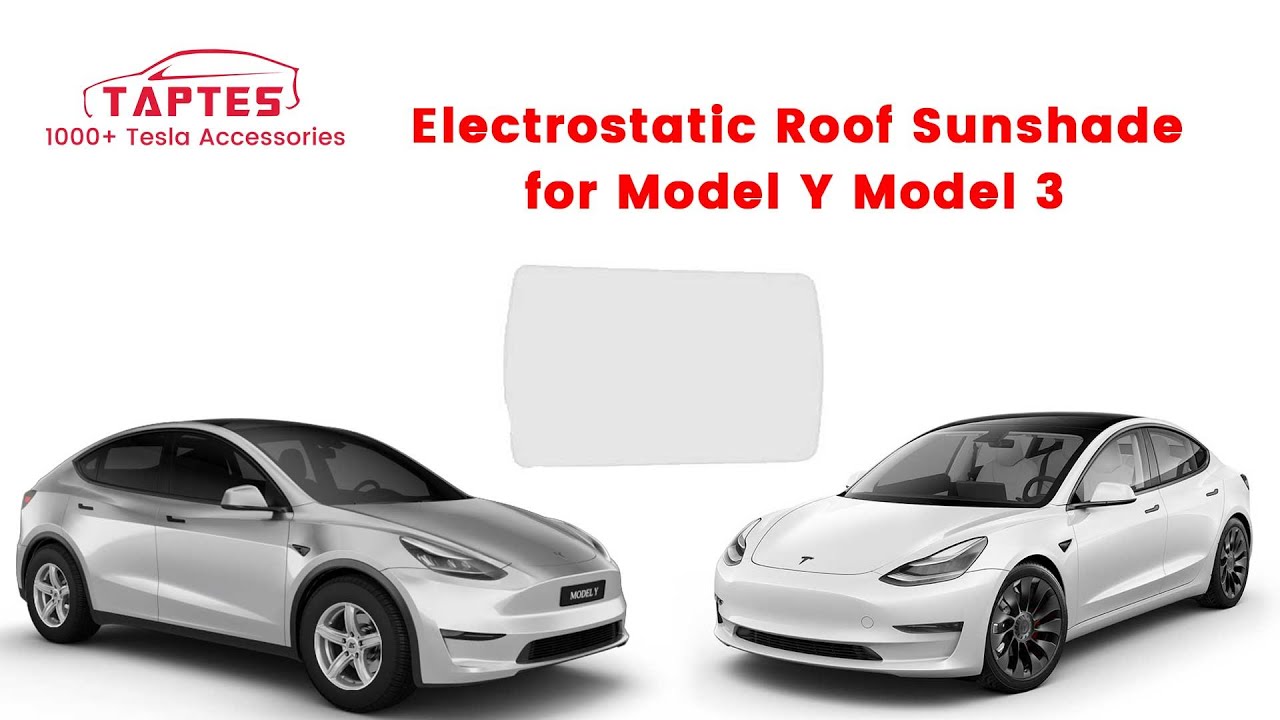 TAPTES® Electrostatic Adsorption Roof Sunshade for Tesla Model Y Model 3 