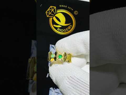 Nhẫn VÀNG 18K tổ ong mini phong thủy