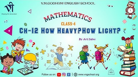 Maths For Class 4 | Ch.: 12 How heavy? How light? By Arti ms