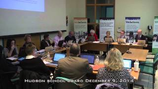 Hudson School Board December 9, 2014