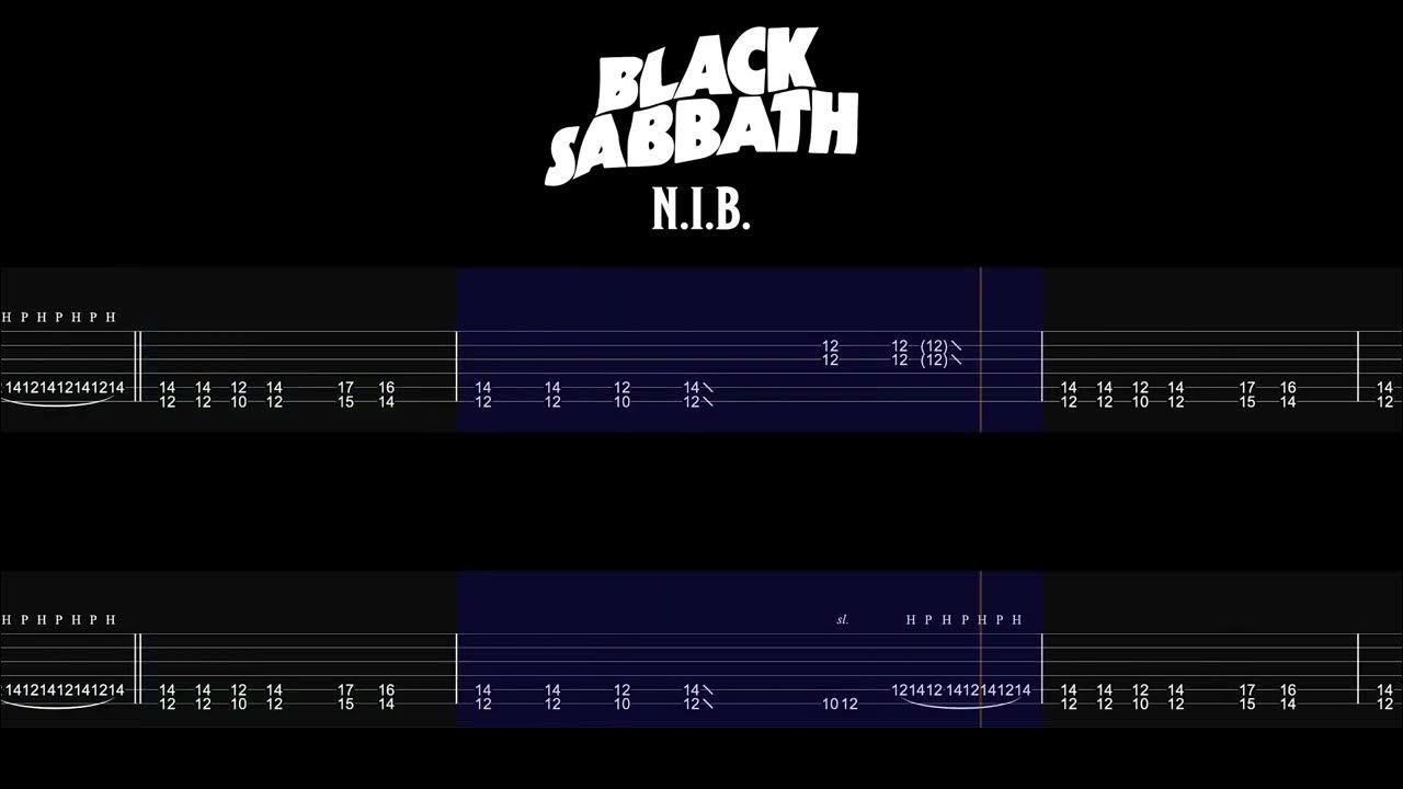 Black Sabbath - N.I.B. | Full Song Guitar Play-Along with On-Screen Tabs Black Sabbath - N.I.B. | Full Song Guitar Play-Along with On-Screen Tabs