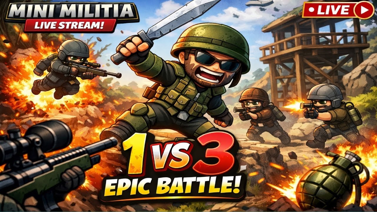 🔴 LIVE: Playing with SUBSCRIBERS! 🎮 Mini Militia Custom Rooms #minimilitia