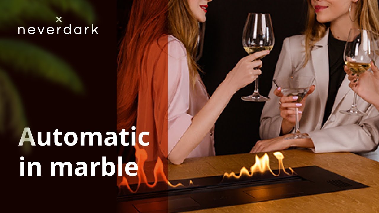 Marble fireplace Neverdark Automatic