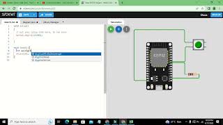simulation of switch with esp32 | online simulation of esp32 with push button or switch