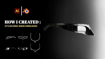 How I Designed Stylish Nose Guard Sunglasses in Blender | 3D Modeling Tutorial